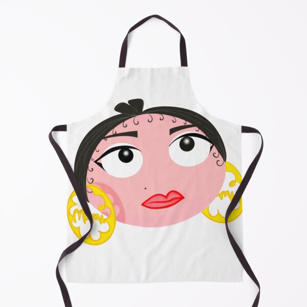 Item preview, Street girl with large golden earrings “Mami” designed and sold by ROCIODRAMATICA.