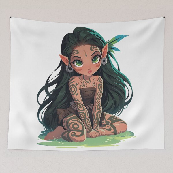 Item preview, Indigenous Folklore Art: Iara Water Spirit designed and sold by bapupa.