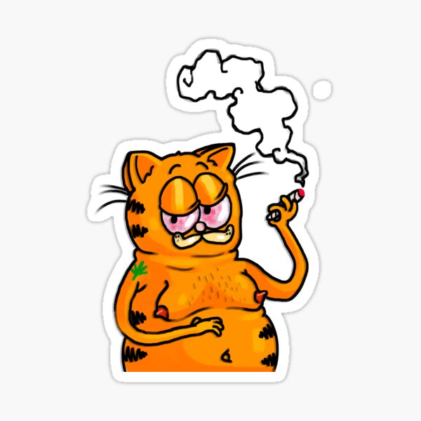 Item preview, Garfield Smoking Weed designed and sold by thesandworm.