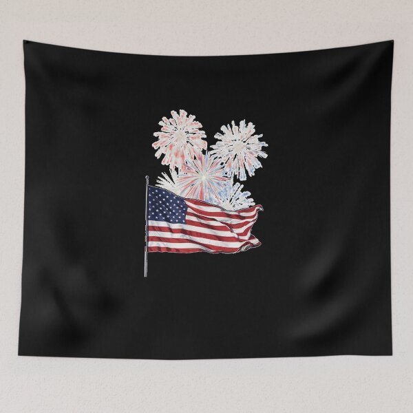 Item preview, Exploding Fireworks American Flag designed and sold by TeeTimeGuys.