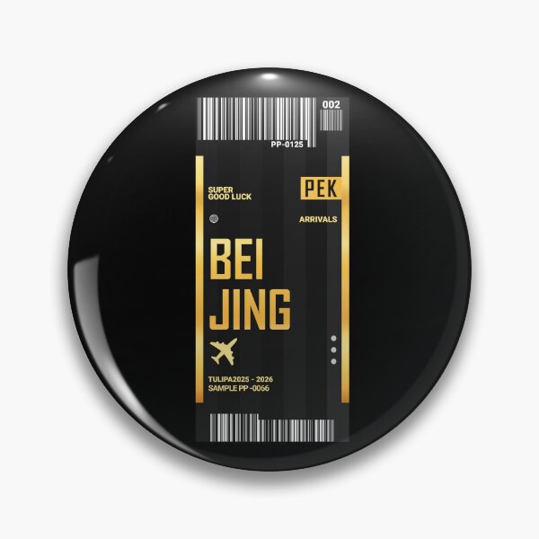 Item preview, Beijing Boarding Pass Sticker  designed and sold by TulipaGraphics.