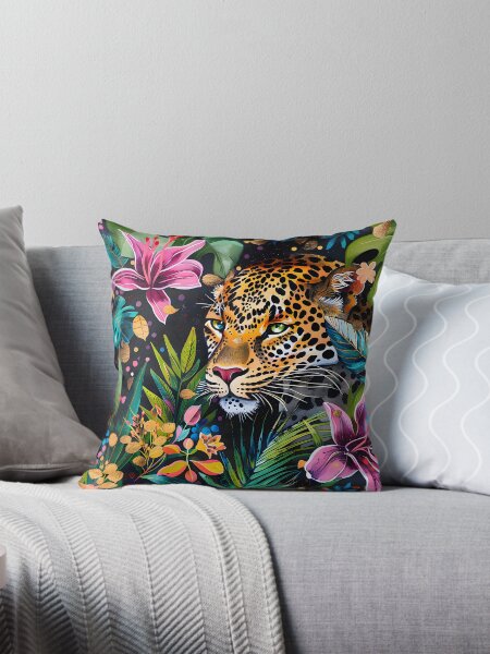 Aperçu de l'œuvre Léopard dans la jungle florale créée et vendue par xiao xuans.