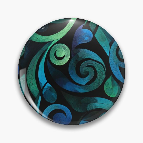 Item preview, New Zealand Māori Paua Pattern Koru Design 373 designed and sold by GrinGalore.