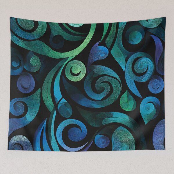 Item preview, New Zealand Māori Paua Pattern Koru Design 373 designed and sold by GrinGalore.