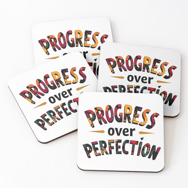 Item preview, Progress over perfection retro florals flowers - a motivational saying  designed and sold by SkeletonsDanger.