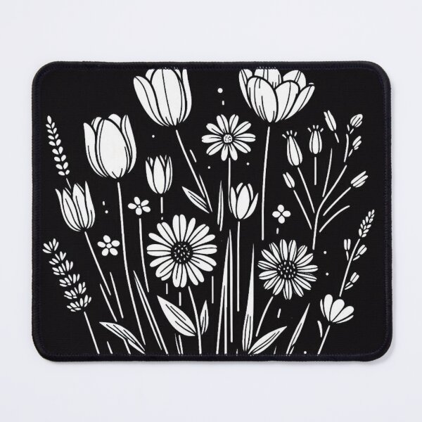 Item preview, AI Art: German Flower Collection in Black & White Vector Style – Elegant Floral Design for Nature and Plant Lovers designed and sold by knalpot-design.