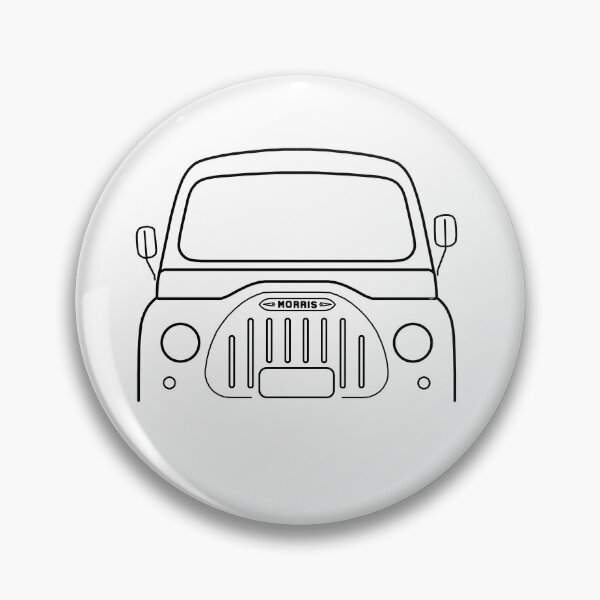 Item preview, Morris J2 classic 1950s British van black outline designed and sold by soitwouldseem.
