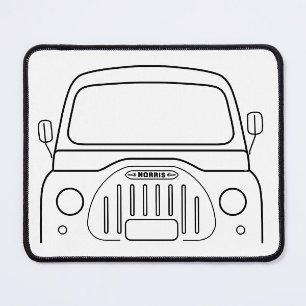 Item preview, Morris J2 classic 1950s British van black outline designed and sold by soitwouldseem.
