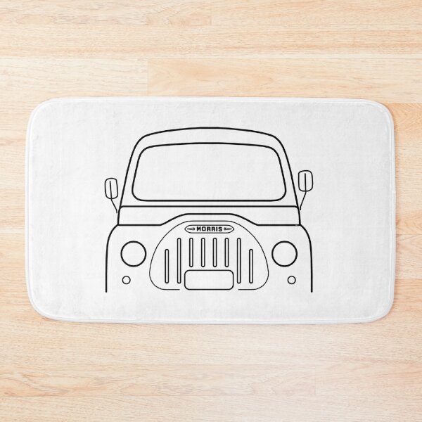 Item preview, Morris J2 classic 1950s British van black outline designed and sold by soitwouldseem.