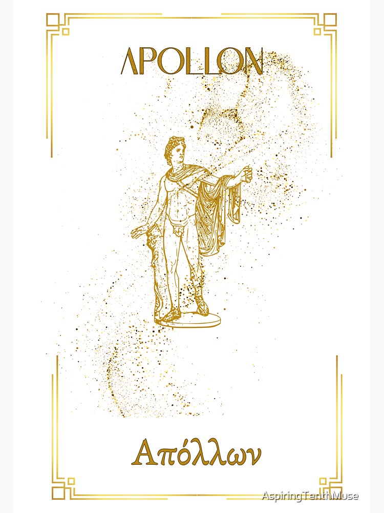 Thumbnail 3 of 3, Sticker, Apollon Devotional Print – Celestial Hellenic Polytheism designed and sold by AspiringMuse.