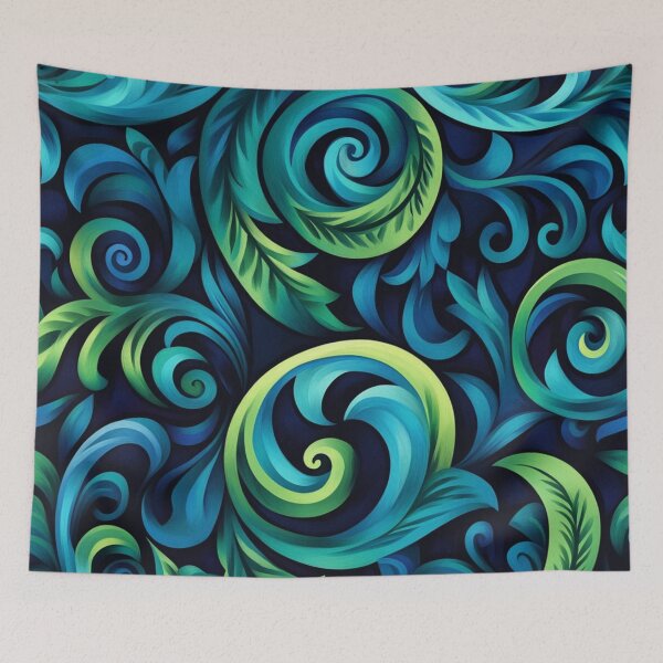 Artikelvorschau, Neuseeland Māori Paua Muster Koru Design 377 entworfen und verkauft von GrinGalore.