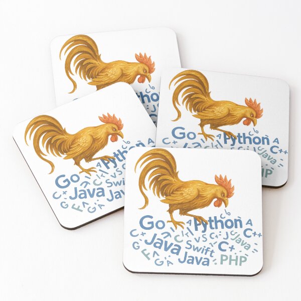 Item preview, Golden Rooster Pecking at Programming Code designed and sold by AmyAmber.
