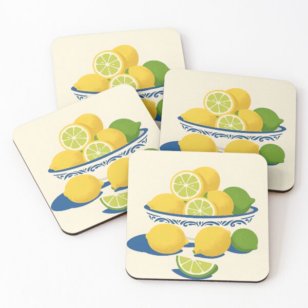 Item preview, Zesty Lemon & Lime Citrus Pattern designed and sold by SpicyGraphicArt.