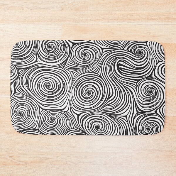 Item preview, A hypnotic black-and-white swirl pattern design. designed and sold by HEMRO.