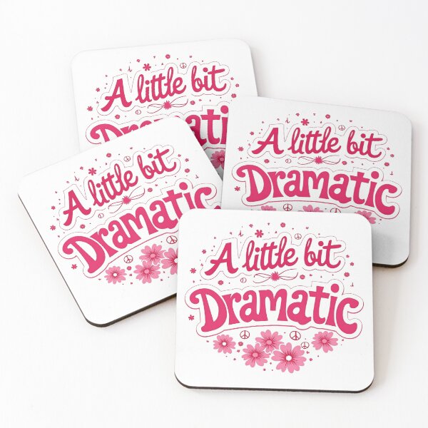 Item preview, A little bit dramatic  - a retro flower rose pink funny saying  designed and sold by SkeletonsDanger.
