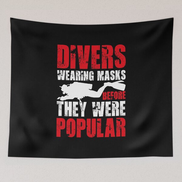 Item preview, Divers Funny Scuba Diving Typography designed and sold by Back2Collage.