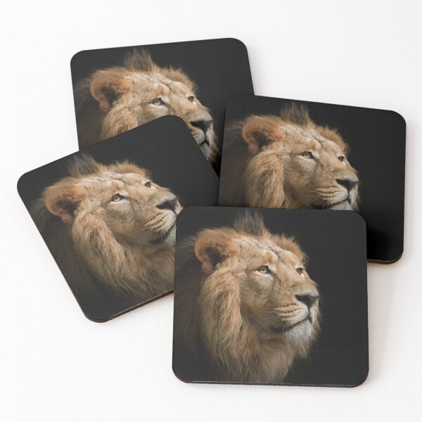 Item preview, Powerful Lion Portrait with Dark Background designed and sold by rawshutterbug.