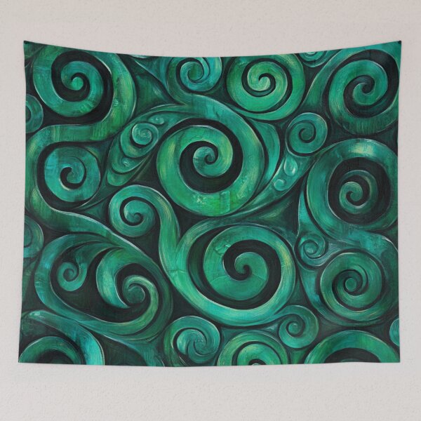 Item preview, New Zealand Māori Paua Pattern Koru Design 386 designed and sold by GrinGalore.