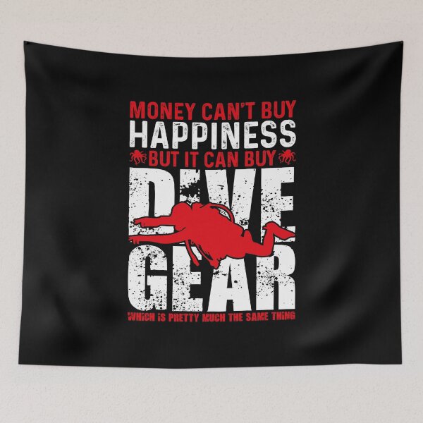 Item preview, Divers Funny Scuba Diving Typography Art designed and sold by Back2Collage.