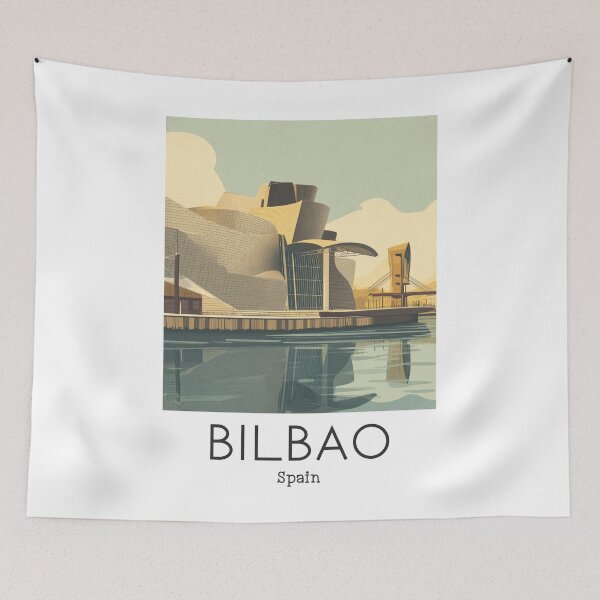 Item preview, A Vintage Travel Art of Bilbao - Spain  designed and sold by GoodOldVintage.