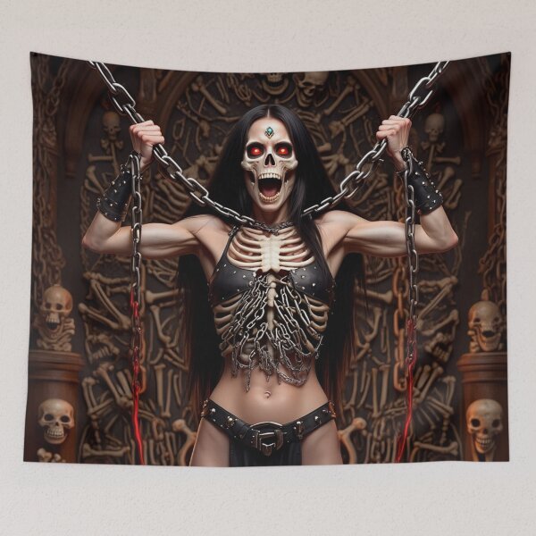 Item preview, Priestess of Bones cool Fantasy art illustration designed and sold by Vintage Designs +.