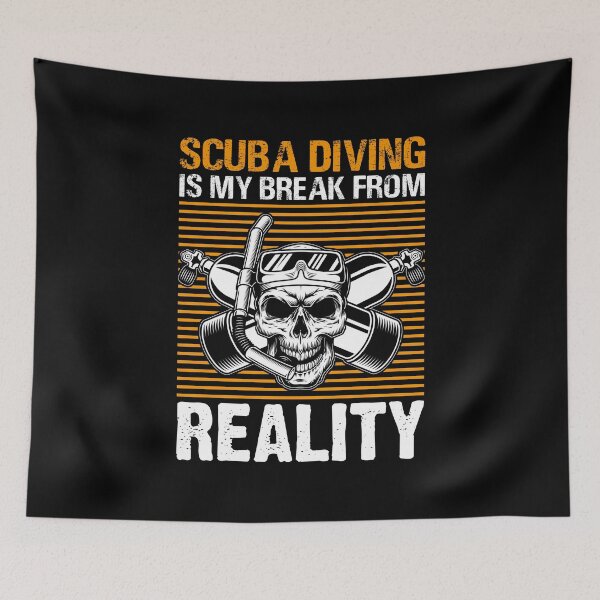 Item preview, Diving Retro Scuba Diving Art designed and sold by Back2Collage.