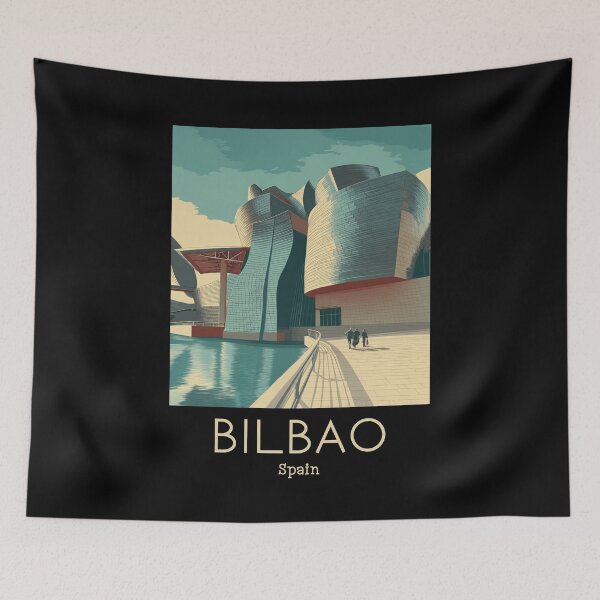 Item preview, A Vintage Travel Art of Bilbao - Spain  designed and sold by GoodOldVintage.