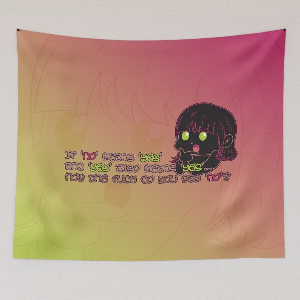 Item preview, "If No Means Yes" – Sarcastic Quote About Consent with Chibi Graffiti Style designed and sold by SimonaArtDesign.