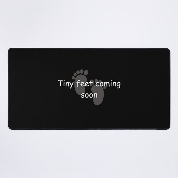 Item preview, Tiny Feet Coming Soon – Pregnancy Announcement Design White Ink  designed and sold by onesarcastic.