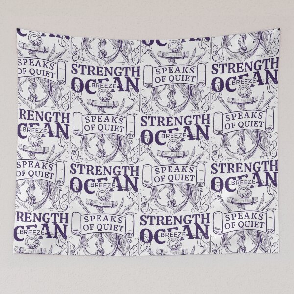 Item preview, Ocean Breeze Speaks Of Quiet Strength Anchor Courage Purple designed and sold by SplashTastic.
