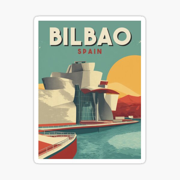 Vista previa del artículo con la obra «Arte de viaje vintage de Bilbao, España», diseñado y vendido por GoodOldVintage.