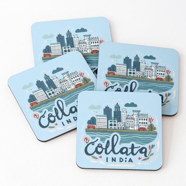 Item preview,  Kolkata India Minimalist Watercolor Cityscape Sticker , designed and sold by PaintMeWorld.