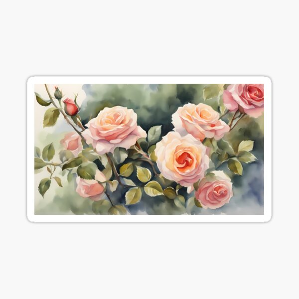 Item preview, Pink Watercolour Roses designed and sold by BookCovered.