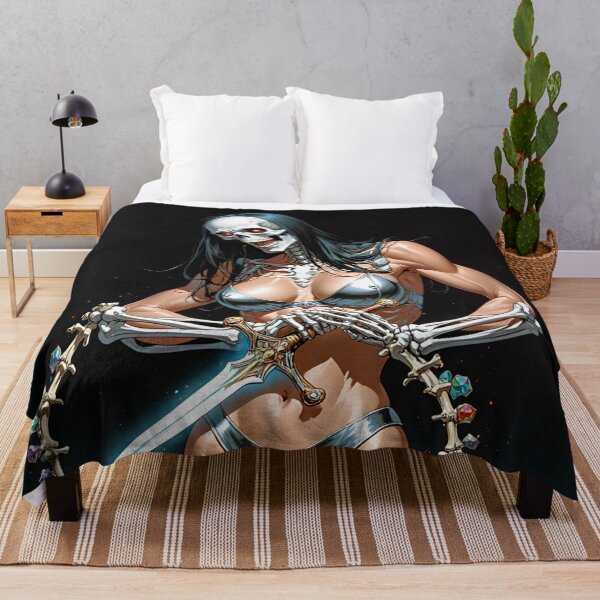 Item preview, Dark Warrior woman of Bones cool Fantasy art illustration designed and sold by Vintage Designs +.