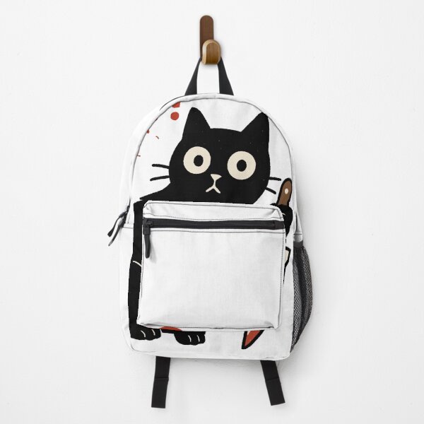 Item preview, Funny Murderous Cat Holding Knife - Black Cat  designed and sold by FarieArt.