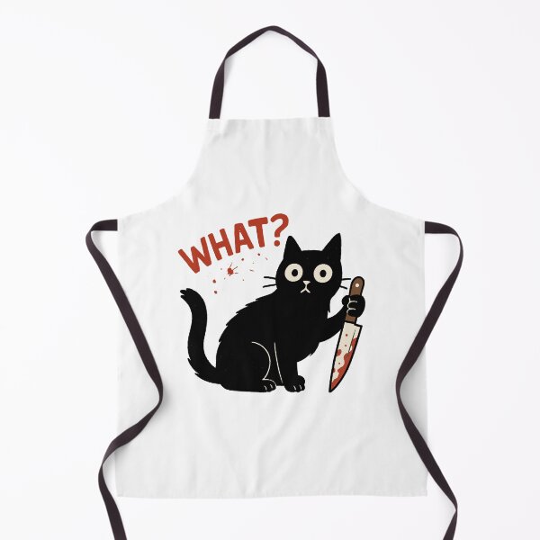 Item preview, Funny Murderous Cat Holding Knife - Black Cat designed and sold by FarieArt.