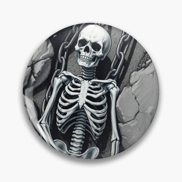 Item preview, Lonely skeleton on a rock designed and sold by Vintage Designs +.