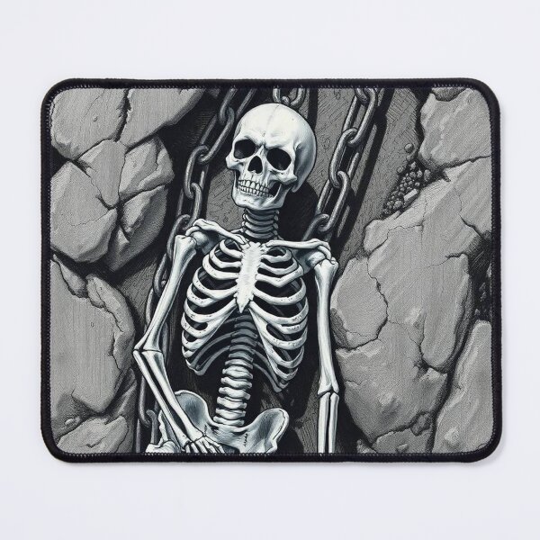 Item preview, Lonely skeleton on a rock designed and sold by Vintage Designs +.