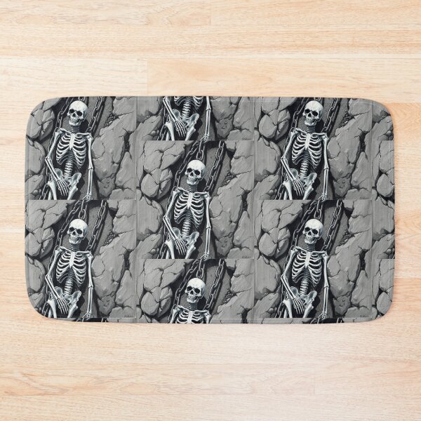 Item preview, Lonely skeleton on a rock designed and sold by Vintage Designs +.