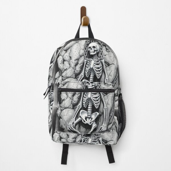 Item preview, Lonely skeleton on a rock designed and sold by Vintage Designs +.