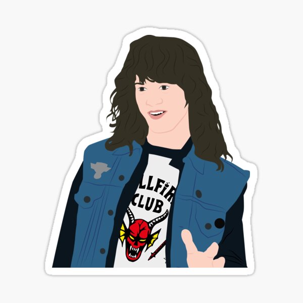 Item preview, Eddie Munson Denim Hellfire Stranger Things Netflix designed and sold by KamiTrendz.