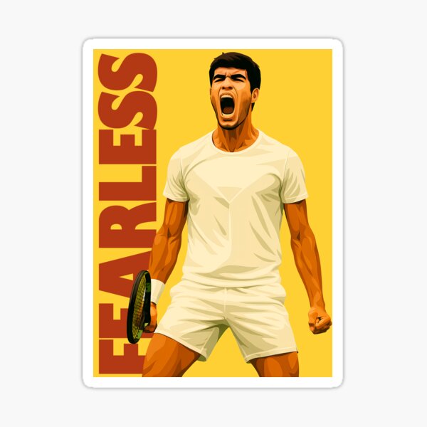 Item preview, Alcaraz – Fearless Power | Illustration-Style Tennis T-Shirt designed and sold by memories camisetas.