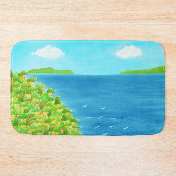 Item preview, Seaside tree village - sustainable lifestyle designed and sold by greenPQBstudio.