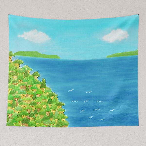 Item preview, Seaside tree village - sustainable lifestyle designed and sold by greenPQBstudio.