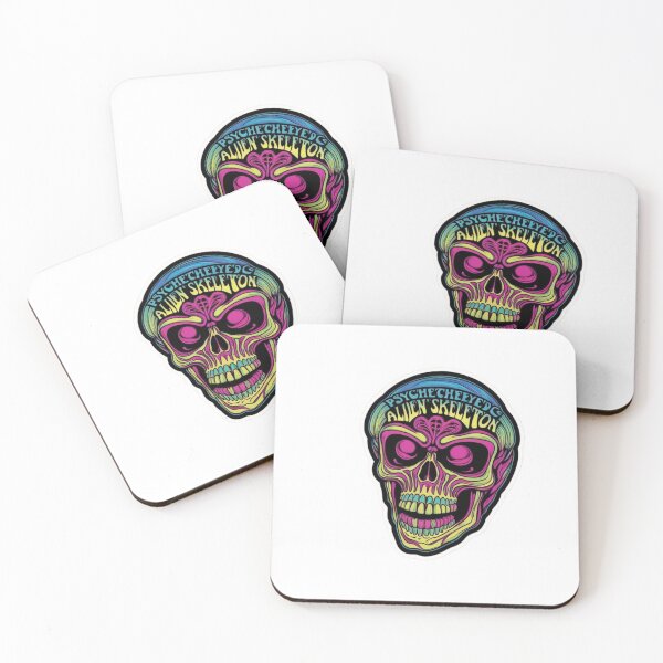 Item preview, Psychedelic Alien Skeleton Head designed and sold by AuraTides.