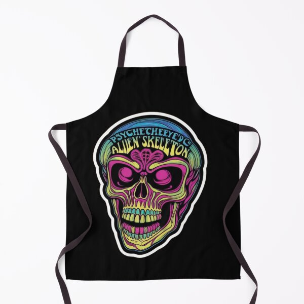 Item preview, Psychedelic Alien Skeleton Head designed and sold by AuraTides.