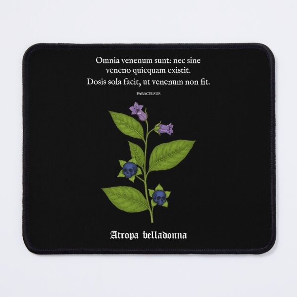 Item preview, Atropa belladonna – Vintage Herbal Medicine Design, Paracelsus Quote (white text) designed and sold by LeliMystic.