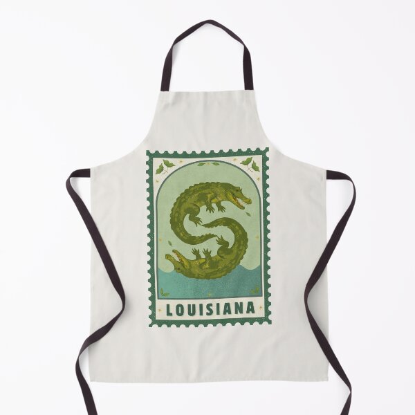 Item preview, Louisiana Alligator Gator Retro Bayou Stamp Poster designed and sold by arowh.