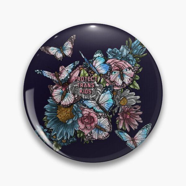 Item preview, Protect Trans Kids Butterflies and Flowers designed and sold by Art by Veya.