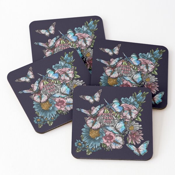 Item preview, Protect Trans Kids Butterflies and Flowers designed and sold by Art by Veya.